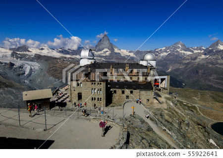 [Swiss Gornergrat Railway] Krumm Hotel and Matterhorn in Gornergrat 55922641