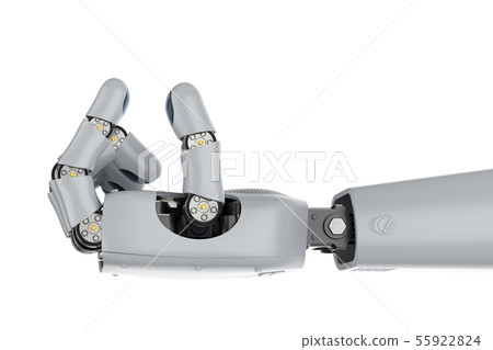 Cyborg hand isolated Cyborg hand isolated 55922824