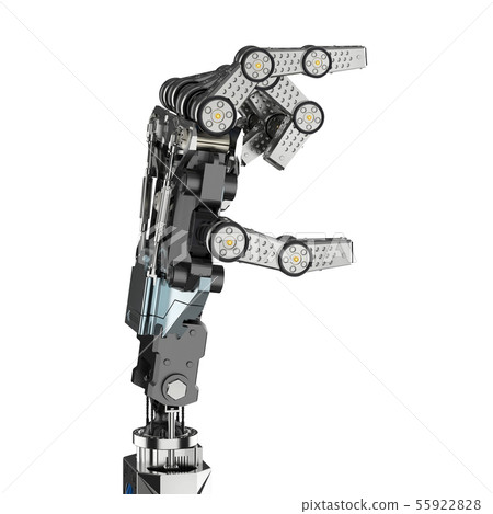 Cyborg hand isolated 55922828