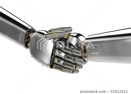 Cyborg hand shake Cyborg hand shake 55922831