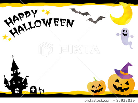 Halloween frame horizontal - Stock Illustration [55922839] - PIXTA