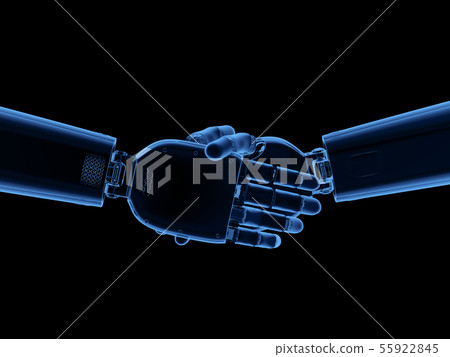 X-ray cyborg hand shake 55922845