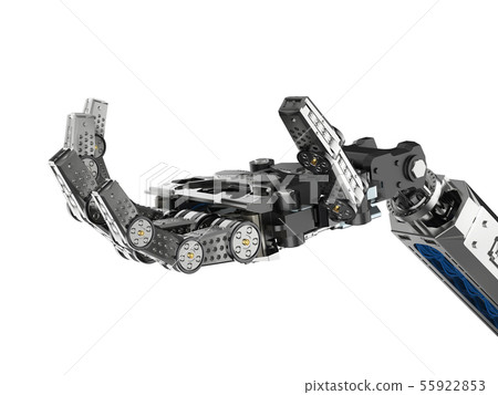 Cyborg hand isolated Cyborg hand isolated 55922853