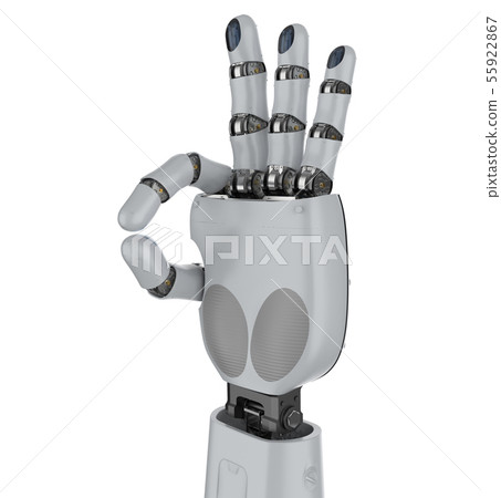 Cyborg hand isolated 55922867