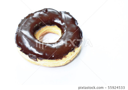 chocolate cream donuts on white background chocolate cream donuts on white background 55924533