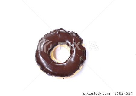 chocolate cream donuts on white background chocolate cream donuts on white background 55924534