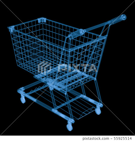 x ray shopping cart isolated on black x ray shopping cart isolated on black 55925514