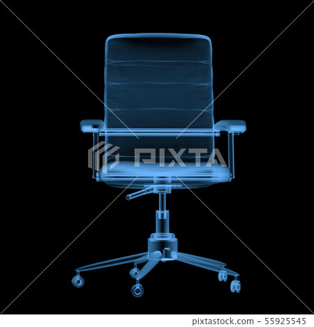 x ray office chair isolated on black 55925545