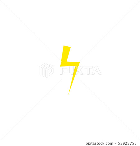 Flash and lightning icon. Thunderstorm bolt sign. Flash and lightning icon. Thunderstorm bolt sign. 55925753