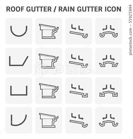roof gutter icon 55925994