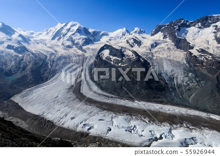 [Swiss Gornergrat Railway] Gornerg Glacier from Gornergrat 55926944