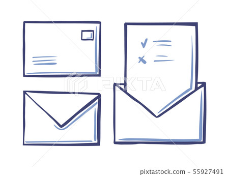 Envelope Closed Letter Back Front View Voting Page Envelope Closed Letter Back Front View Voting Page 55927491