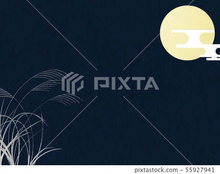 Background-Japanese-Japanese style-Japanese pattern-Japanese paper-Moon viewing-Susuki-Autumn 55927941