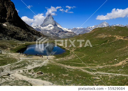 [Swiss Gornergrat Railway] Inverted Matterhorn and Riffel Lake 55929084