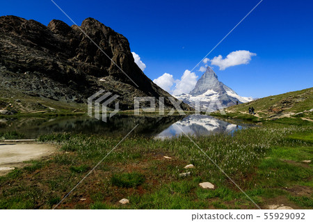 [Swiss Gornergrat Railway] Inverted Matterhorn, Riffel Lake and flower garden 55929092