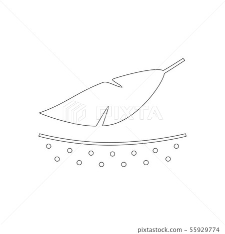 Feather silhouette icon, vector logo for Feather silhouette icon, vector logo for 55929774