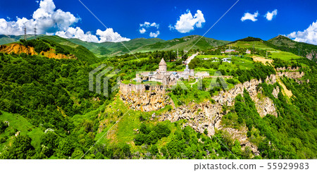 Aerial view of Tatev monastery in Armenia Aerial view of Tatev monastery in Armenia 55929983
