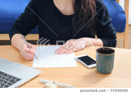 Letter paper Woman writing a letter 55930086