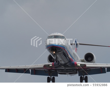 Airliner landing at Osaka International Airport 55932866