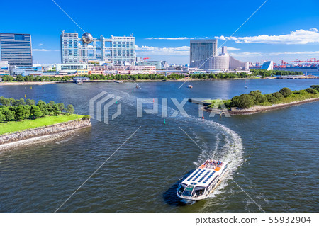 Landscape of Tokyo Odaiba (from Rainbow Bridge) Landscape of Tokyo Odaiba (from Rainbow Bridge) 55932904
