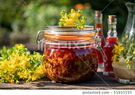 Preparation of St. John's wort oil from St. John's 55933193