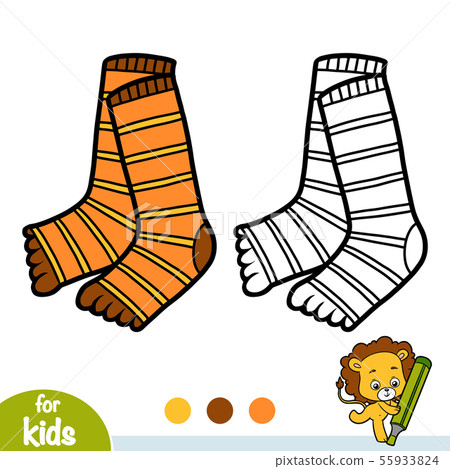 Coloring book, toe socks 55933824