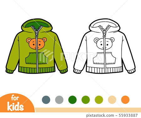 Coloring book, Hoody with a bear 55933887