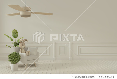 Mock up poster frame and white sofa on white 55933984