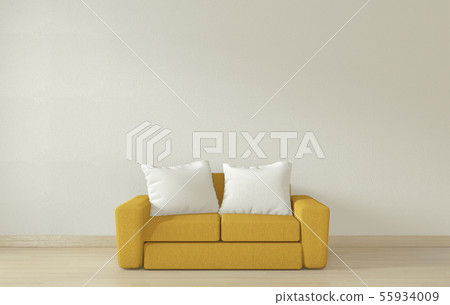 Interior poster mock up living room with yellow Interior poster mock up living room with yellow 55934009