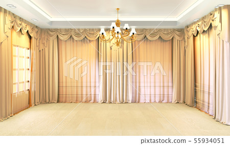 Luxury room minimal design.3D rendering 55934051