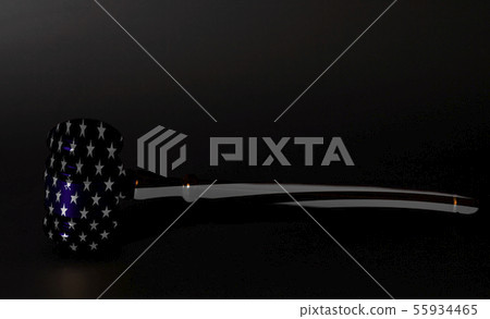 Judge gavel painted USA flag Judge gavel painted USA flag 55934465