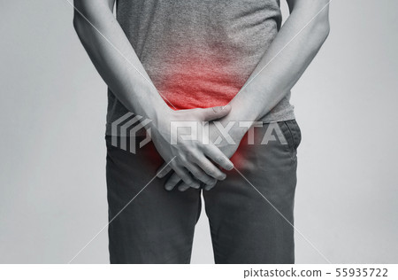 Young man with urological problems suffering from pain 55935722