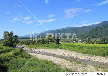 Azumino夏天在北阿爾卑斯山 55936971