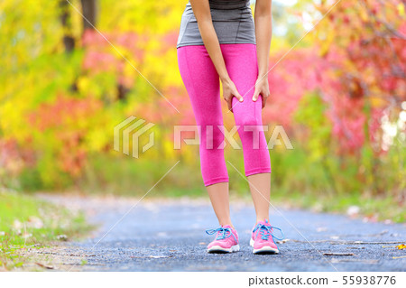 Muscle injury of female sports runner thigh 55938776