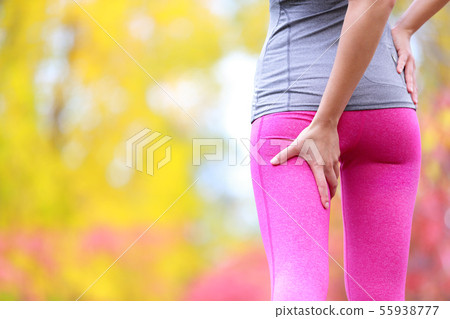 Sprain hamstring or cramps - Running sports injury Sprain hamstring or cramps - Running sports injury 55938777