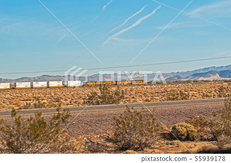 USA, freight train, diesel locomotive USA, freight train, diesel locomotive 55939178
