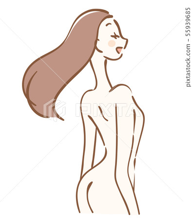 Beauty image female upper body - Stock Illustration [55939685] - PIXTA