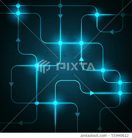 High tech technology geometric 55940622