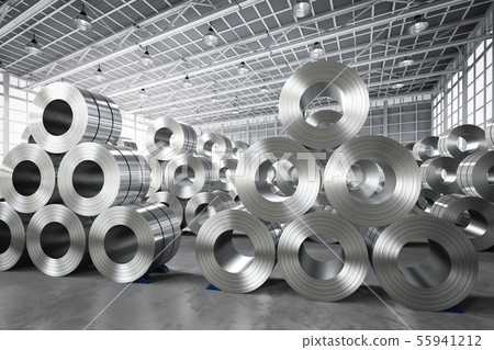 roll of steel sheet in factory 55941212