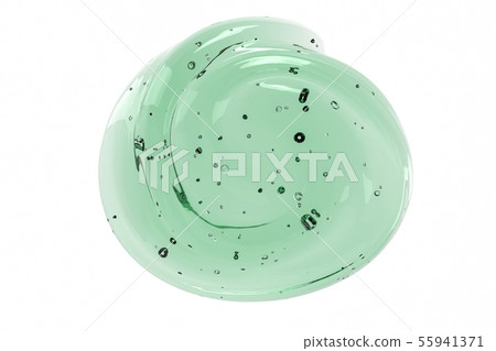 green cosmetic gel isolated on white 55941371