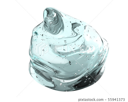 blue cosmetic gel isolated on white 55941373
