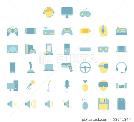 Esport and video game design icon set 55941544