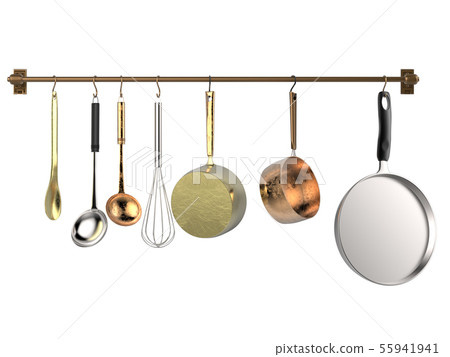 kitchen rack hanging with kitchen utensils kitchen rack hanging with kitchen utensils 55941941