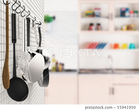 kitchen rack hanging with kitchen background kitchen rack hanging with kitchen background 55941950