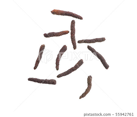 Long pepper isolated on white background Long pepper isolated on white background 55942761
