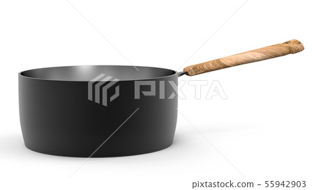 empty black saucepan 55942903