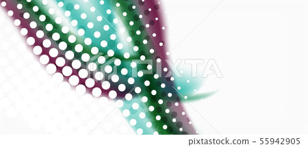 Line wave art illustration on light backdrop. Vector abstract design banner template. Business 55942905