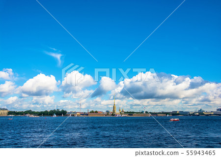 Landscape with the Peter and Paul fortress, Saint Landscape with the Peter and Paul fortress, Saint 55943465
