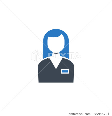 Employee Woman related vector glyph icon. Employee Woman related vector glyph icon. 55943701