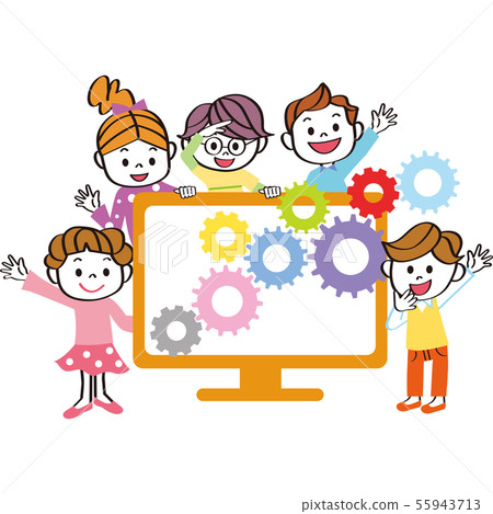 PC children programming - Stock Illustration [55943713] - PIXTA